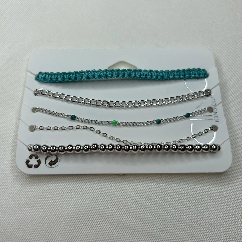 Icing Boho Bracelet Silver / Turquoise